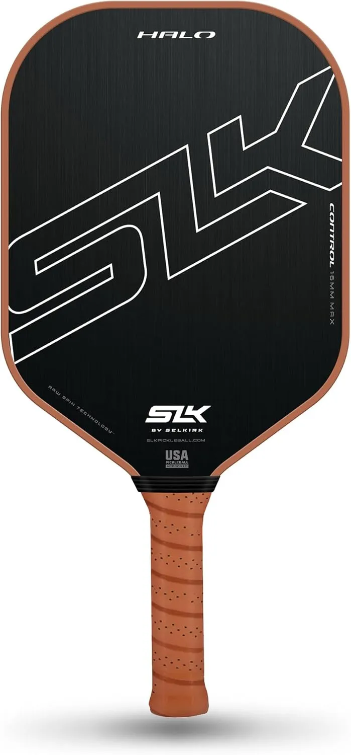 Selkirk Sport SLK Halo Raw Carbon Fiber Pickleball Paddle | Designed in The USA | Choose from The T700 Raw Carbon Fiber Power, The 18k Ultraweave Control, or The Kevlar Linkweave Thermoformed Pro