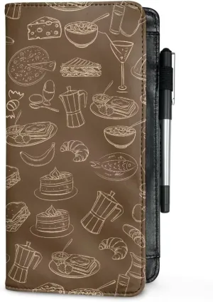 Server Books for Waitress with Zipper Pockets, Cute Serving Book Restaurants Guest Check Book Fits Server Aprons