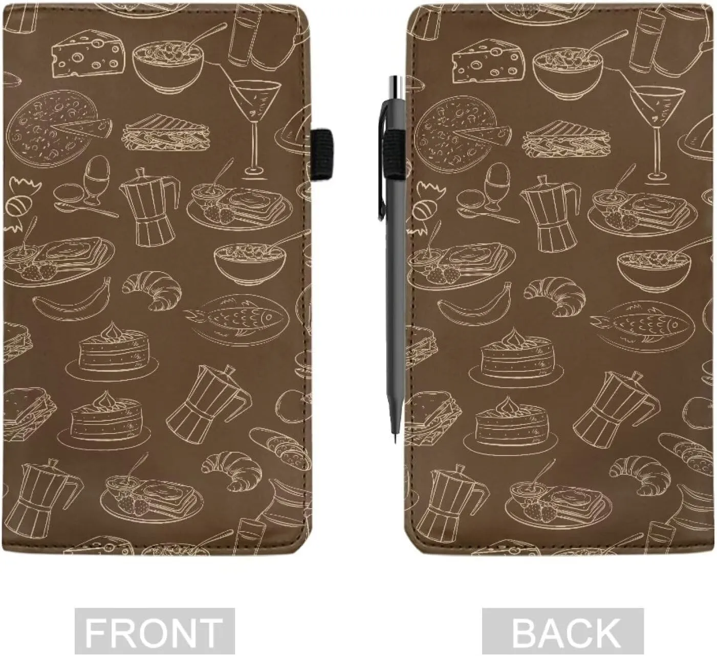 Server Books for Waitress with Zipper Pockets, Cute Serving Book Restaurants Guest Check Book Fits Server Aprons