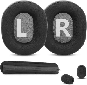 Sheep Skin Replacement Earpads Cushion Compatible with Roccat Khan Aimo 7.1 Surround Gaming Headset Ear Pads with Super Durable Sheep-Skin Leather and Memory Foam