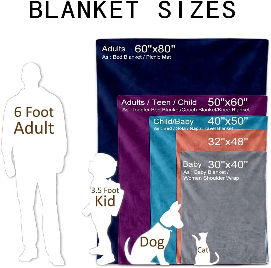 ShineSand Custom Blanket with Photo, Picture Blanket Personalized with Name Text,Customized Funny Blanket,Fleece Throw Blanket for Bed Couch Travel