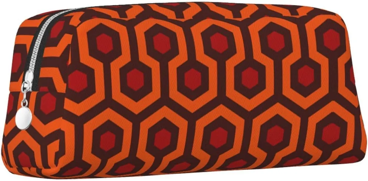 Shining Overlook Print Pencil Case With Zipper, Large Capacity Pen Bag For Pencils, Leather Pouch For Travel