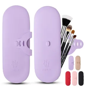 Silicone Makeup Brush Holder Travel Case - Compact and Versatile Makeup Brush Travel Case - Durable and Easy to Clean - Stylish Solution for Makeup Brush Storage