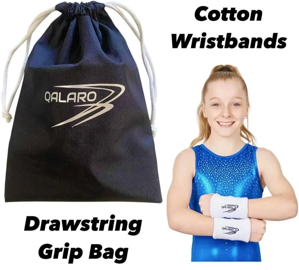 Single Buckle Grips for Girls Gymnastics | Dowel Grips, 4" Wristbands, Grip Bag | Gymnastics Grips for Girls | Youth Bar Grips | Gymnastics Gloves