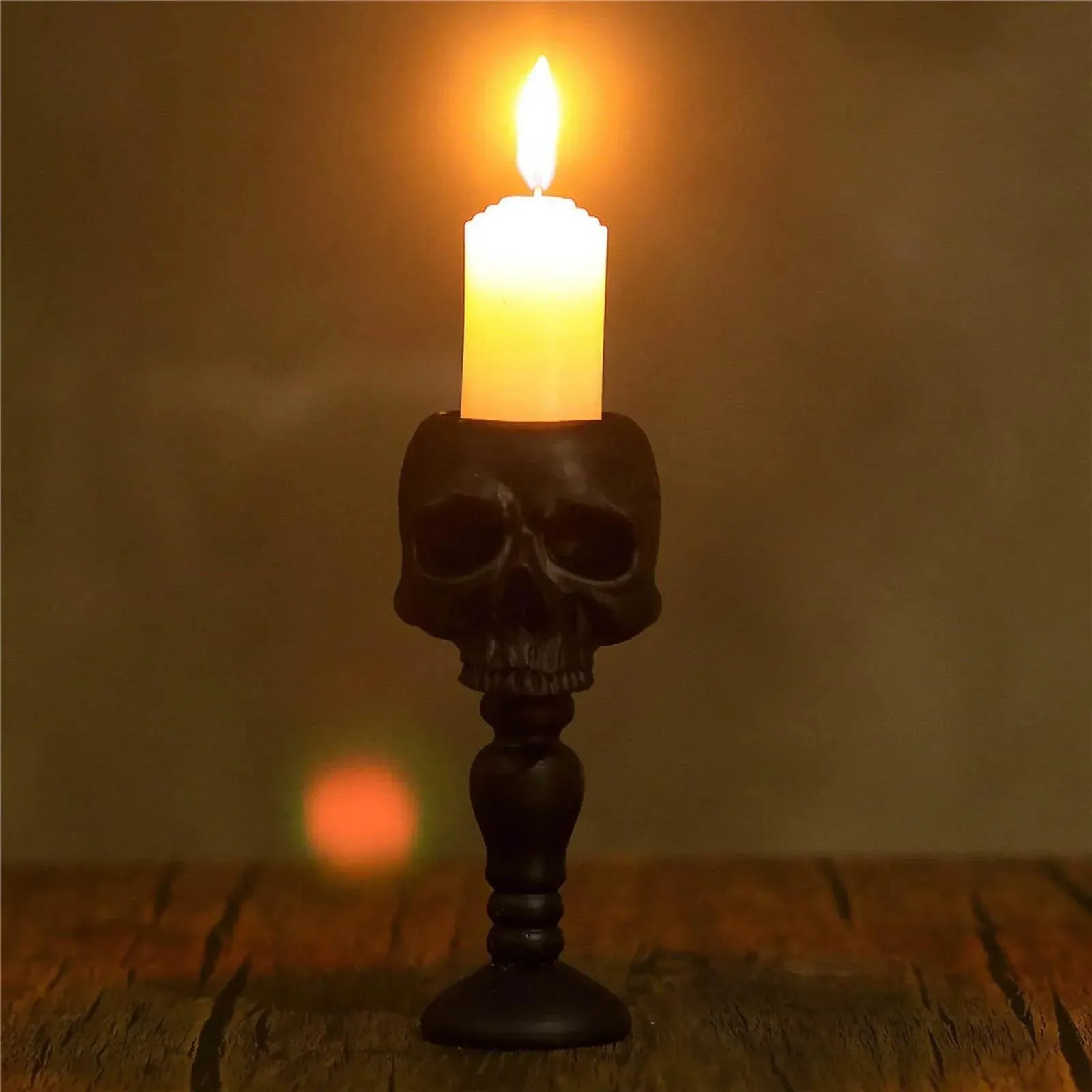 Skull Candle Holders - Spooky Decorative Columns