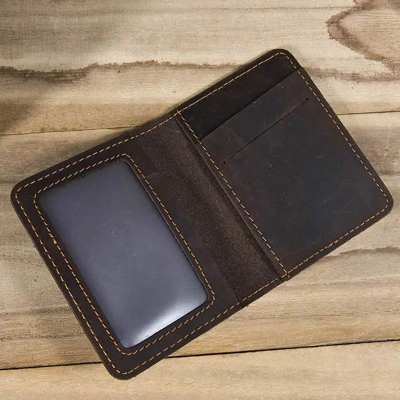 Small Bifold Wallet for Men & Women Slim Leather Coin Card Holder