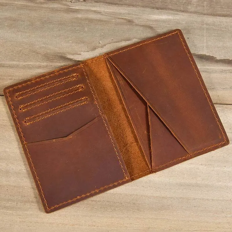 Small Bifold Wallet for Men & Women Slim Leather Coin Card Holder