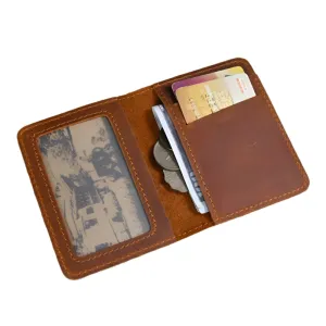Small Bifold Wallet for Men & Women Slim Leather Coin Card Holder