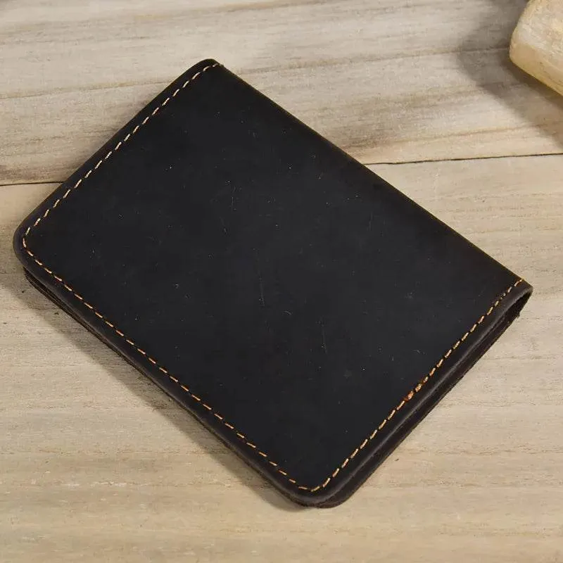 Small Bifold Wallet for Men & Women Slim Leather Coin Card Holder
