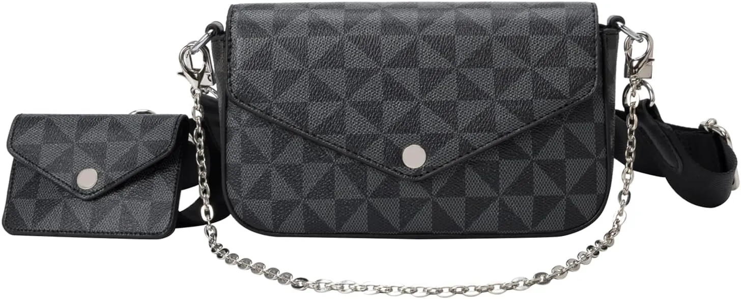 Small Crossbody Purse for Women, Envelope Clutch Designer Bag with Card Holder and Chain Adjustable Strap