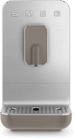 Smeg, BCC11TPMEU Automatic Espresso Coffee Maker Machine, Built-in Grain Grinder, Thermoblock System, 1.4L Water Tank, Removable Catcher, Compact Size, 1350W, Taupe