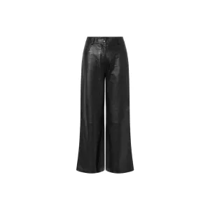 Soft leather pants leggings black