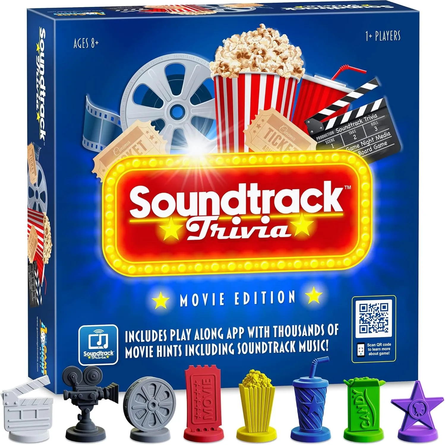 Soundtrack Trivia Movie Game, Name The Movie from a 15 Second Music Clip, Board Game for Family, Adults, Kids Ages 8 , 1 or More Players by Game Night Media