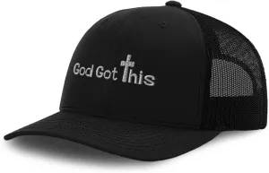 Speedy Pros Mesh Cap Hat Embroidered God Got This Faith Christ Jesus Christian Trucker Hats for Men & Women Cotton