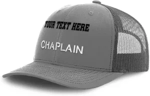Speedy Pros Trucker Hat Baseball Cap Chaplain Letters Cotton Dad Hats for Men & Women