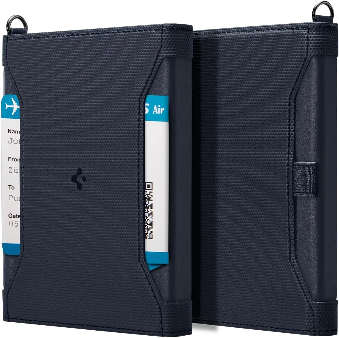 Spigen Life Passport Card Cover Holder Wallet Travel Documents Organizer Protector Accessories with RFID Blocking Technology SIM Card Pin Included