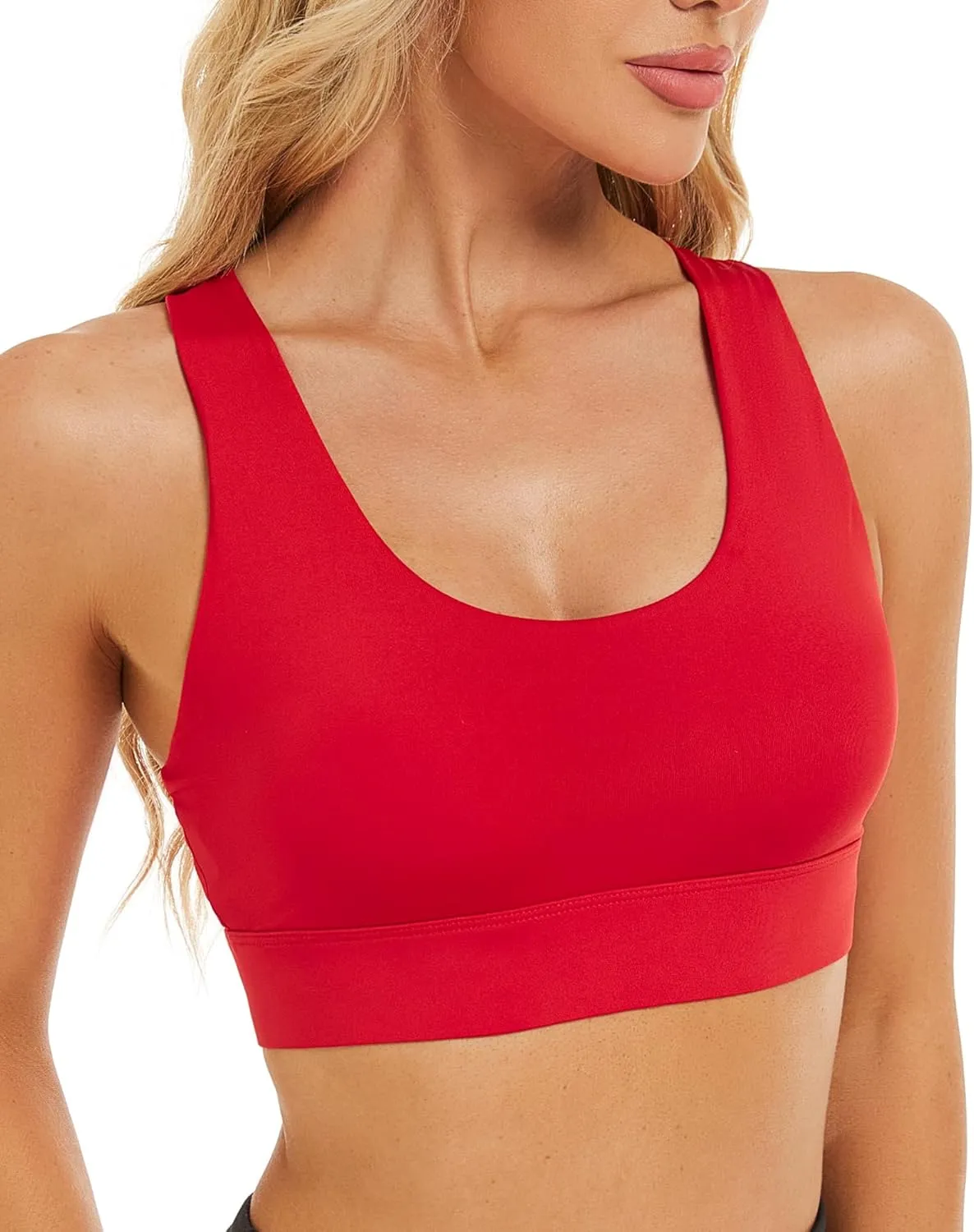 Sports Bras for Women High Impact Sports Bra - Removable Padded Yoga Racerback Bra Workout Crop Tops