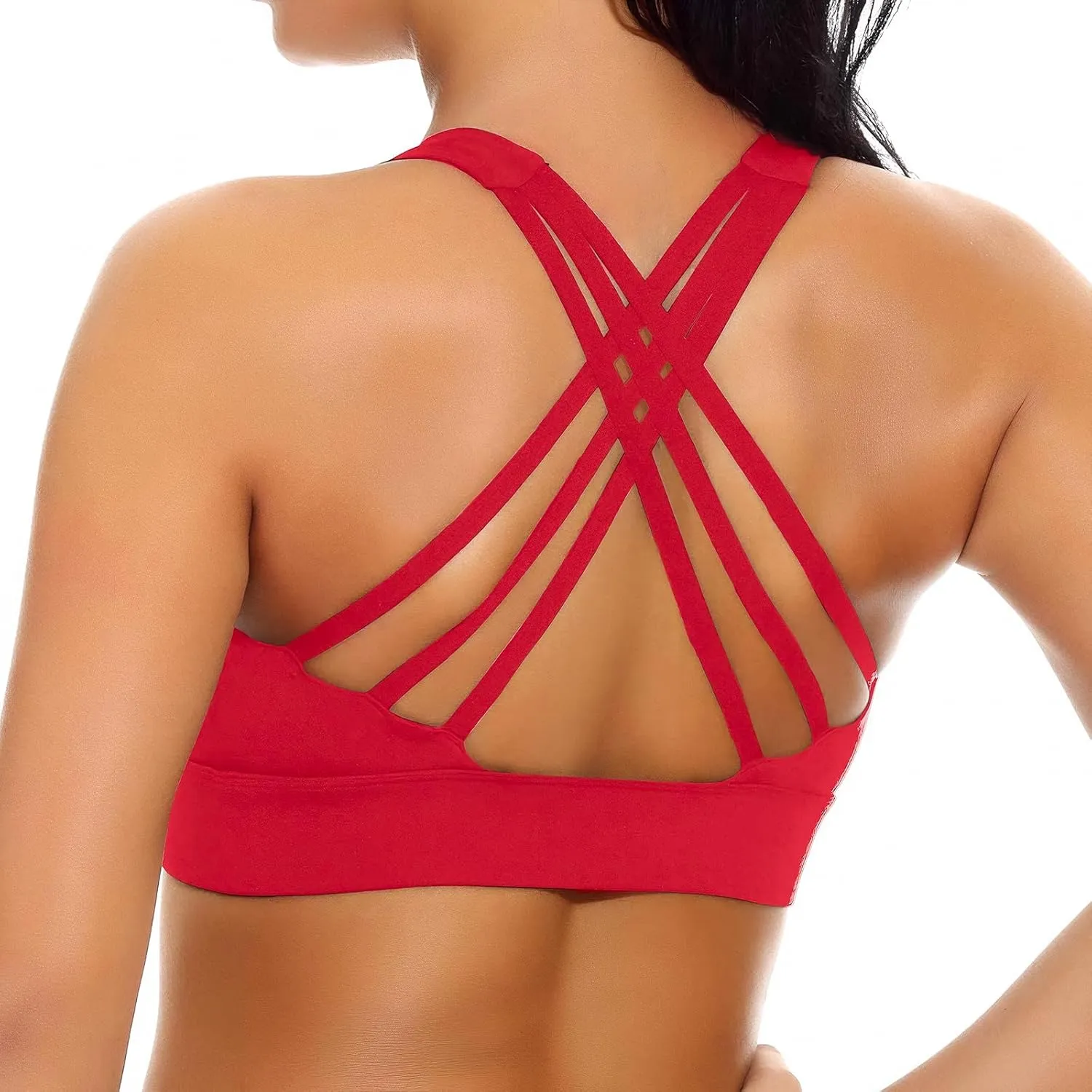 Sports Bras for Women High Impact Sports Bra - Removable Padded Yoga Racerback Bra Workout Crop Tops