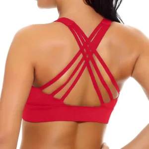Sports Bras for Women High Impact Sports Bra - Removable Padded Yoga Racerback Bra Workout Crop Tops