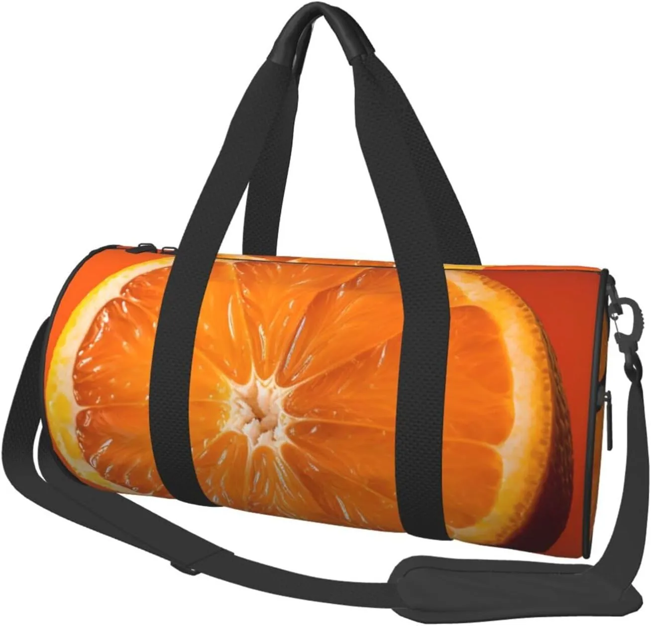 Sports Gym Bag for Women Men Travel Duffel Bag Tote Weekender Bag Carry on Overnight Bag for Travel Swimming Fitness Workout Sports Orange Slice Duffle Bag