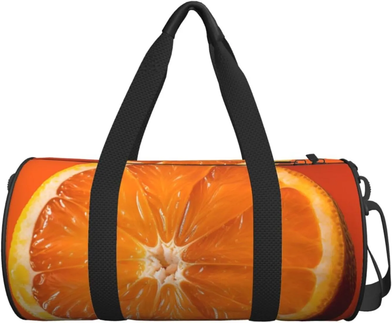 Sports Gym Bag for Women Men Travel Duffel Bag Tote Weekender Bag Carry on Overnight Bag for Travel Swimming Fitness Workout Sports Orange Slice Duffle Bag