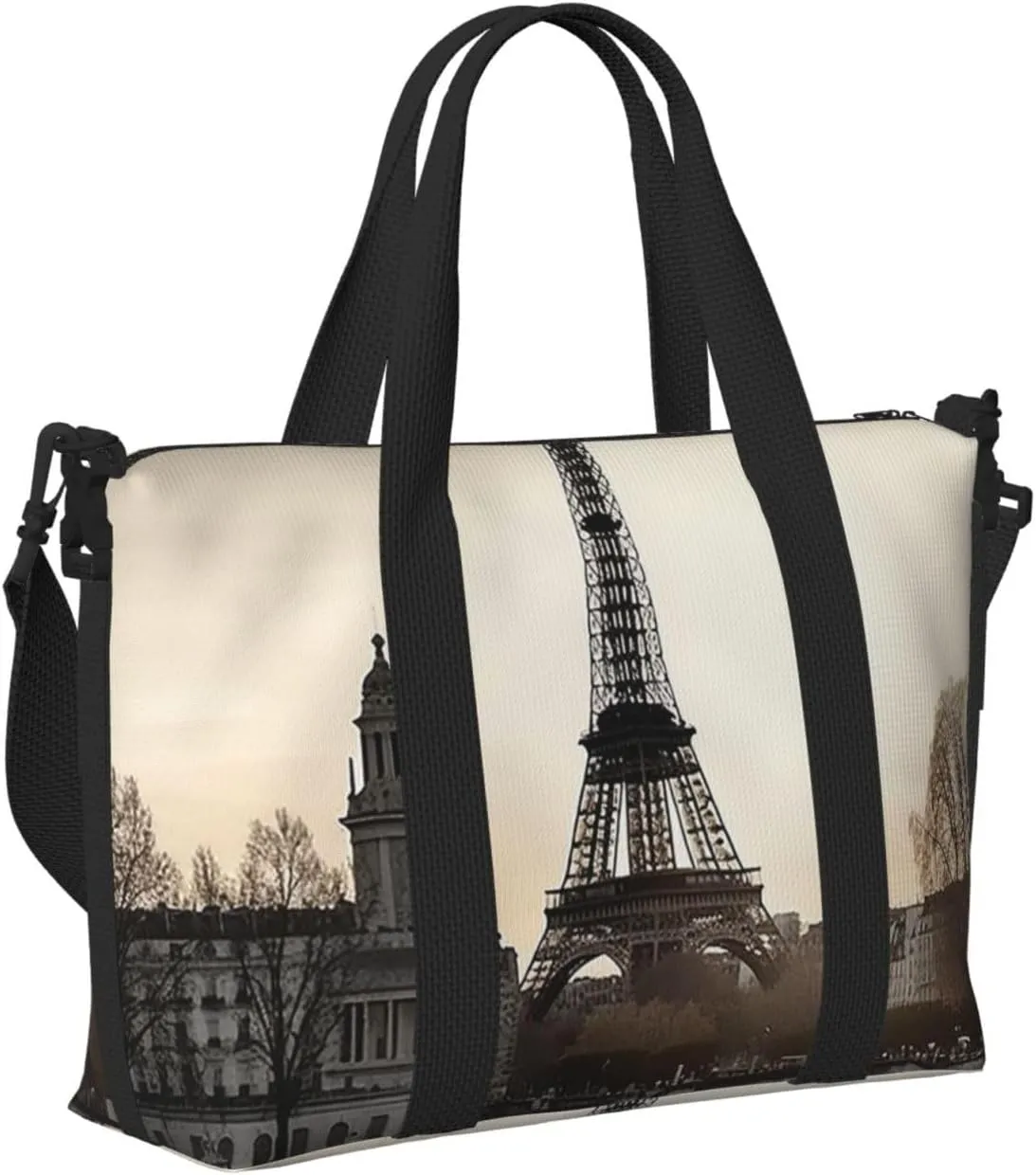 Sports Gym Bag for Women Men Travel Duffel Bag Tote Weekender Bag Carry on Overnight Bag for Travel Swimming Fitness Workout Sports Travel Paris Duffle Bag
