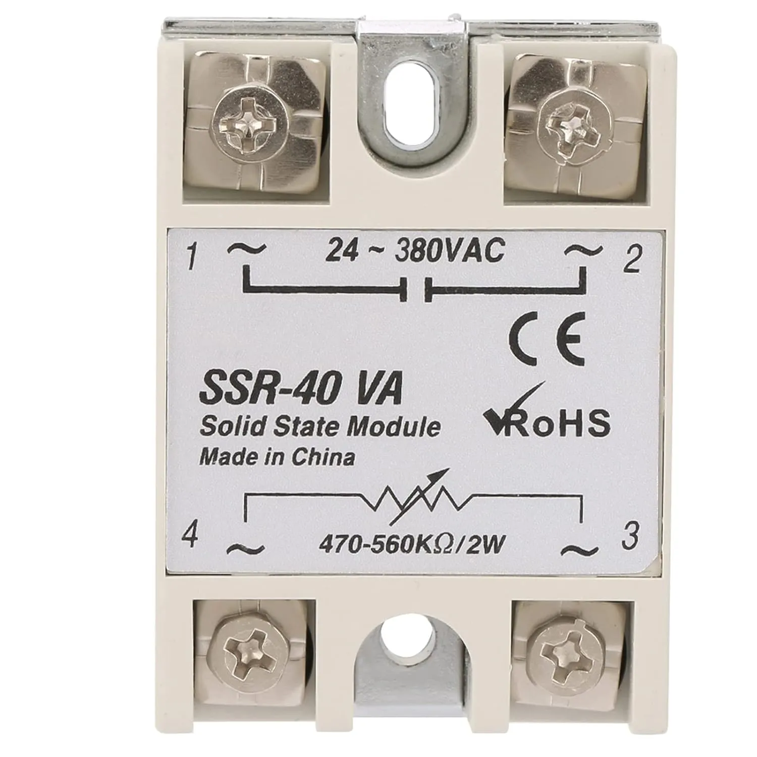 SSR-40VA Solid State Relay, Relay Remote Control Switch Module, Solid State Logic Voltage Sensing Relay for Industrial Automation Process