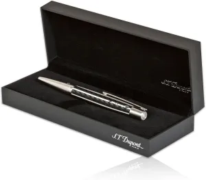 S.T. DUPONT Defi Leather & Palladium Plated Brass Ballpoint Pen, Black