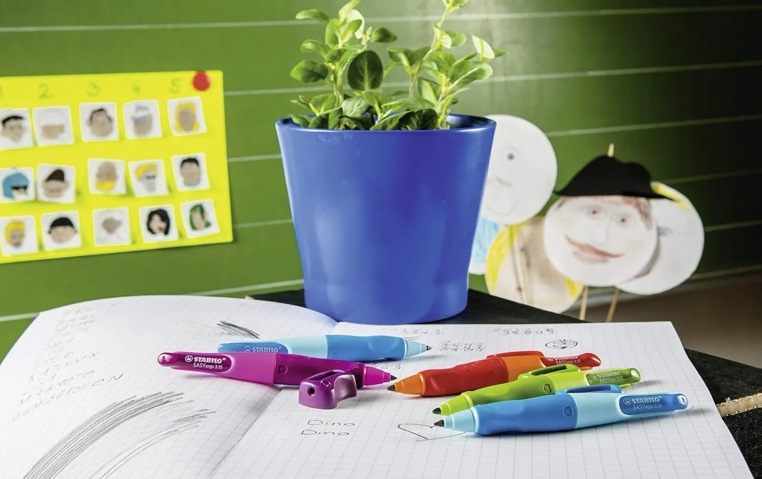 STABILO Ergonomic Mechanical Pencil EASYergo 3.15 - Right-Handed - Pink/Lilac   Sharpener