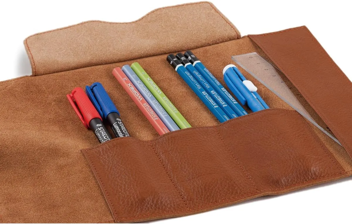 STAEDTLER Pencil Case Leather Leather Pencil Case Brown 900 LC-CA