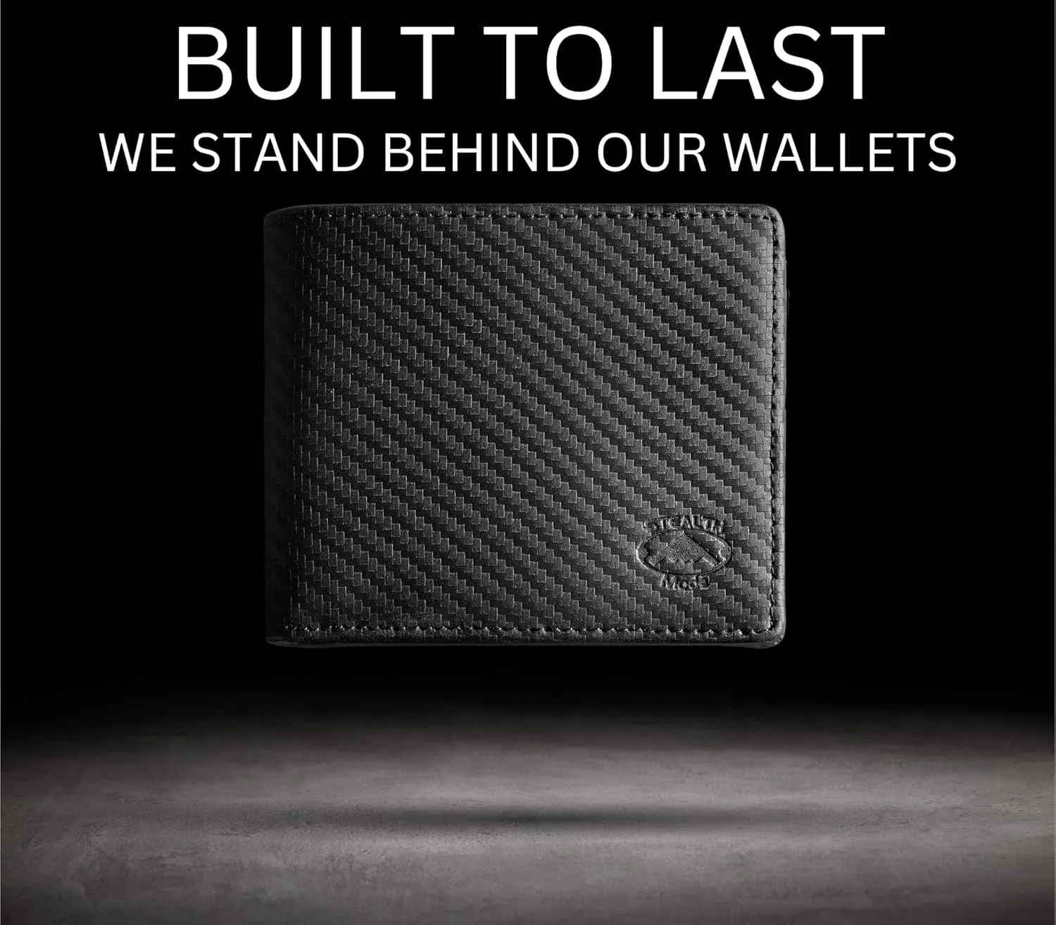 Stealth Mode Leather Bifold Wallet for Men With ID Window and RFID Blocking