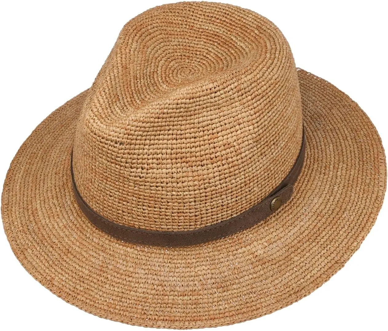 Stetson Crochet Rollable Traveller Straw Hat Women/Men - Made in France