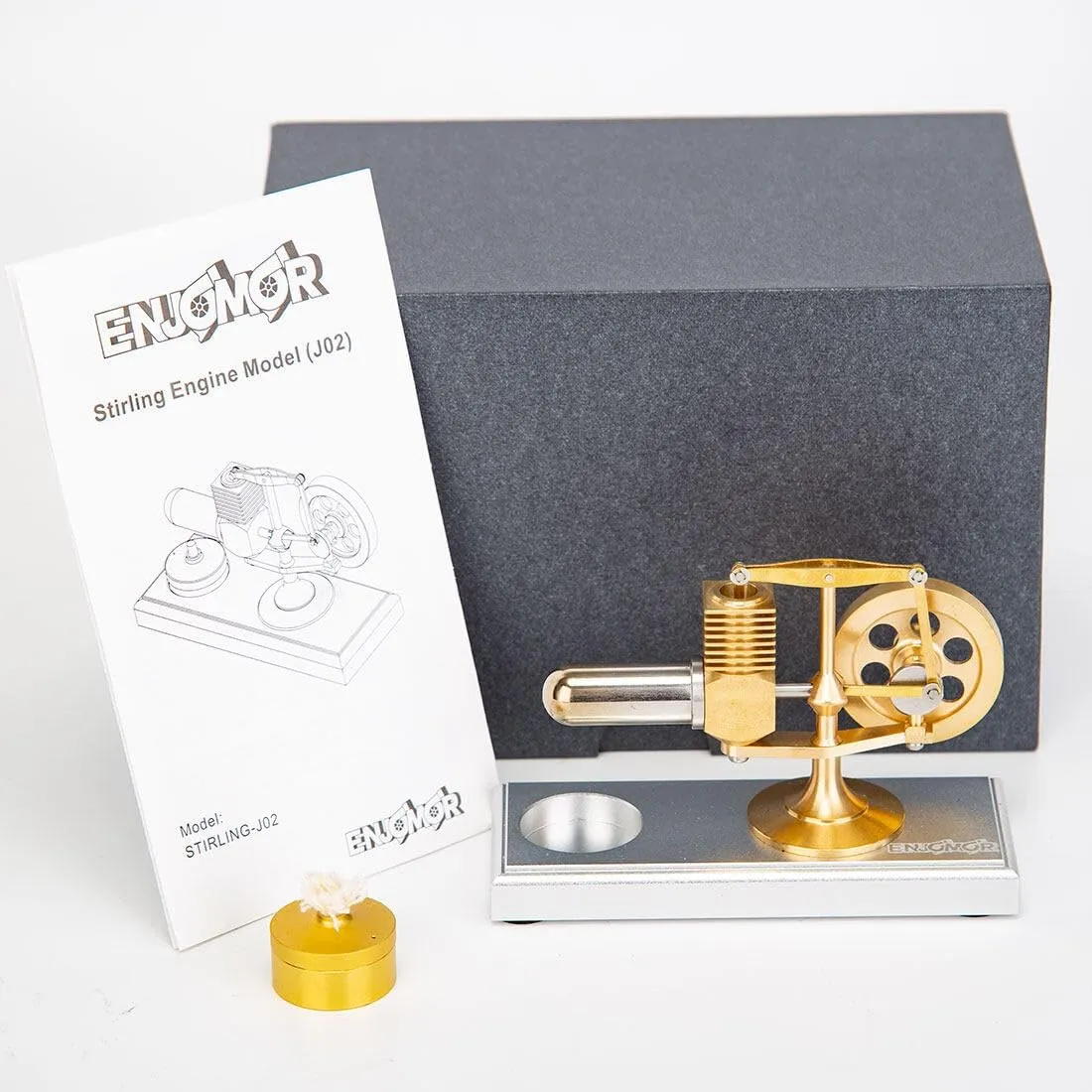 Stirling Engine Model Kit, Mini Hog Balance Beam Hot Air Stirling External Combustion Engine for Physical Science Experiment Display