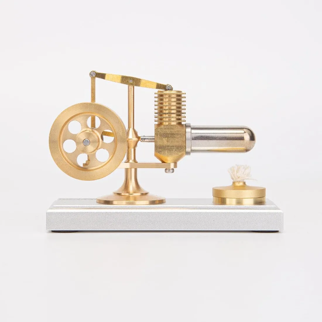 Stirling Engine Model Kit, Mini Hog Balance Beam Hot Air Stirling External Combustion Engine for Physical Science Experiment Display