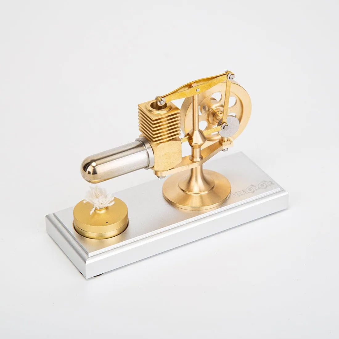 Stirling Engine Model Kit, Mini Hog Balance Beam Hot Air Stirling External Combustion Engine for Physical Science Experiment Display