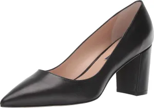 Stuart Weitzman Laney 75 Block Heel Black Smooth Calf 12 M