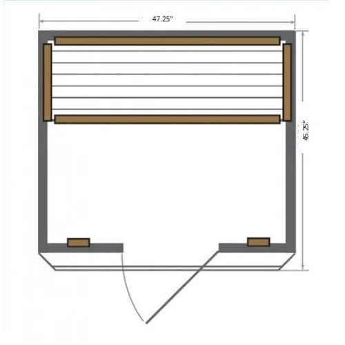 Sunray Cordova 2 Person Cedar Sauna HL200K1