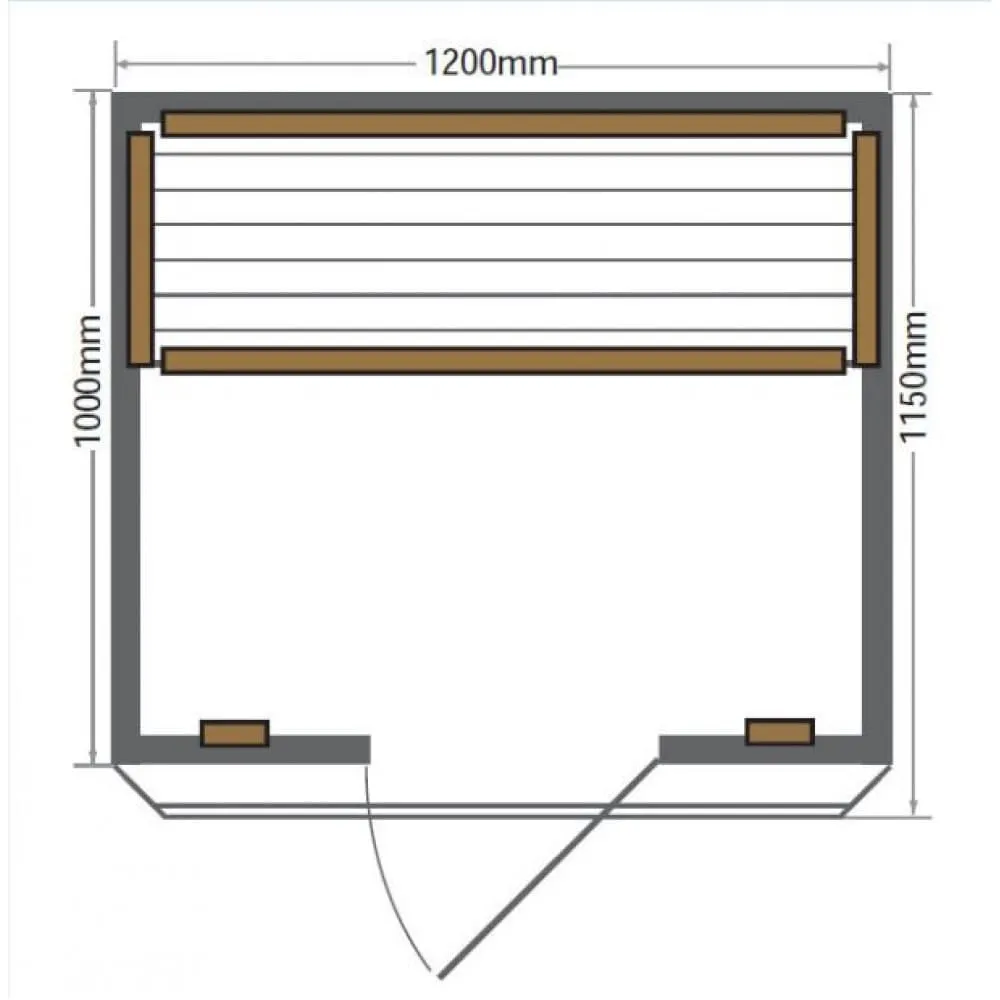 Sunray Evansport 2 Person Hemlock Sauna HL200K2