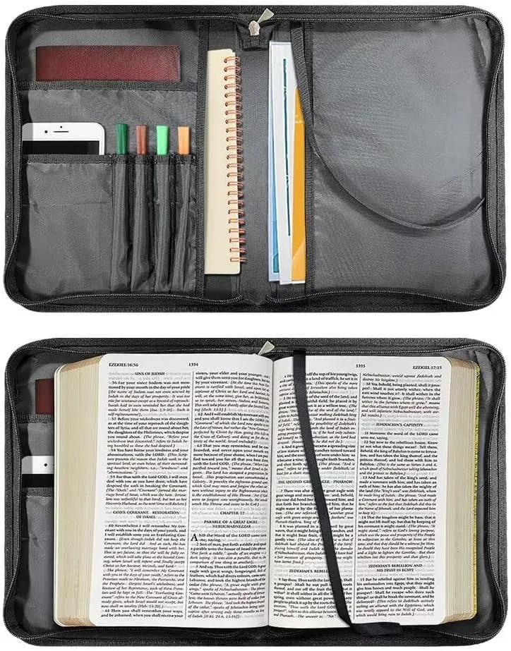 Suobstales Beach Turtle Starfish Seashell Print Bible Cover for Women Men PU Leather Makeup Organizer Expand Brief Case Journal Case Christian Purses Handbags, XL