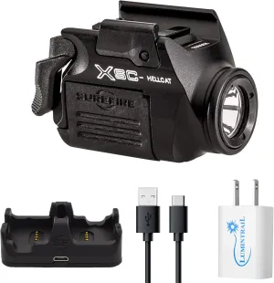 SureFire XSC Hellcat Tactical Light Micro-Compact Flashlight Bundle with a Wall Adapter