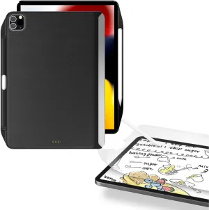 SWITCHEASY Leather Texture CoverBuddy iPad Pro Case 11” Compatible with Magic Keyboard & Paper Texture Screen Protector 11”