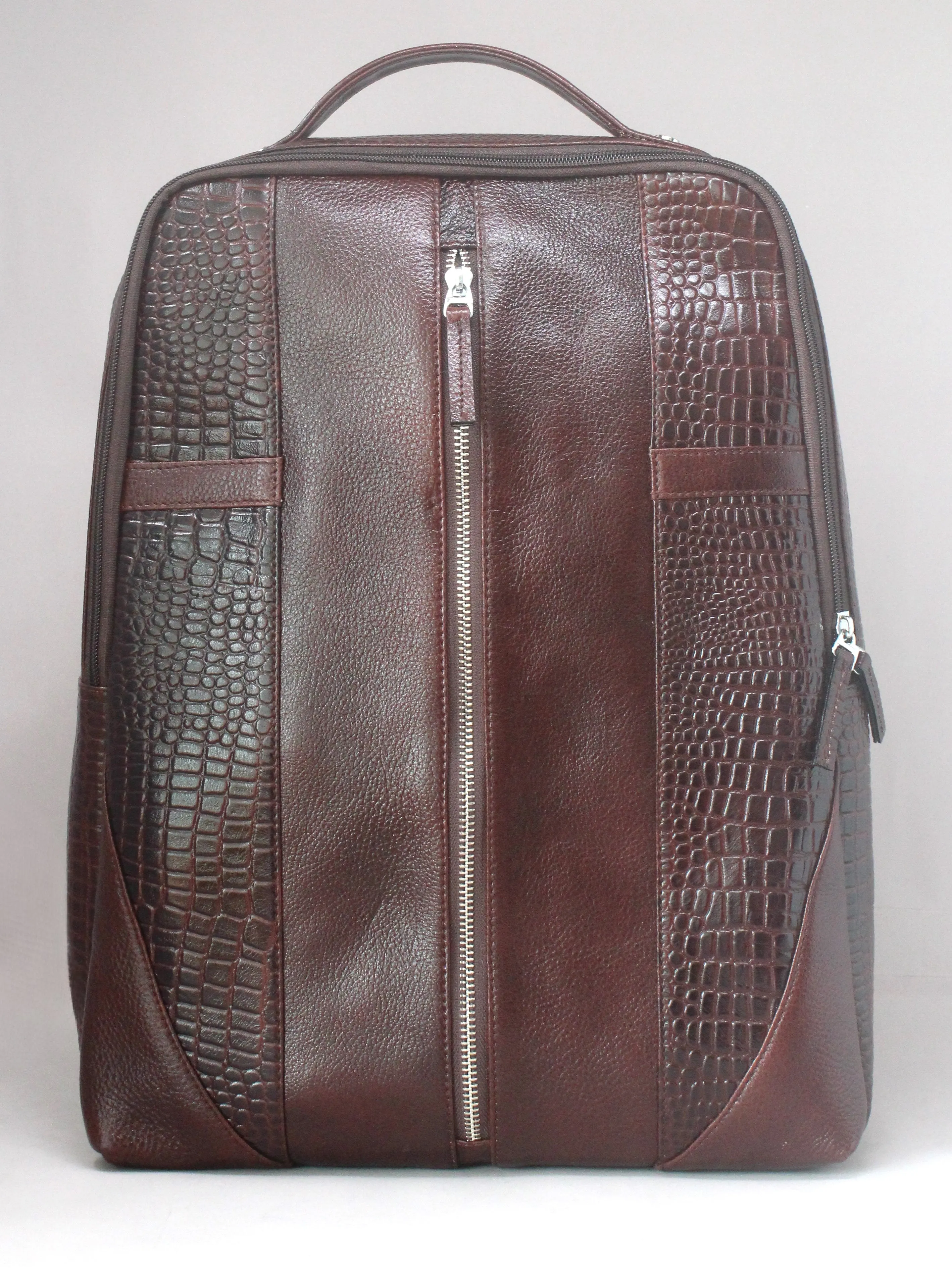 Taha Genuine Leather Backpack Brown