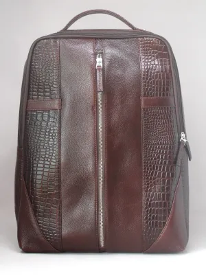 Taha Genuine Leather Backpack Brown