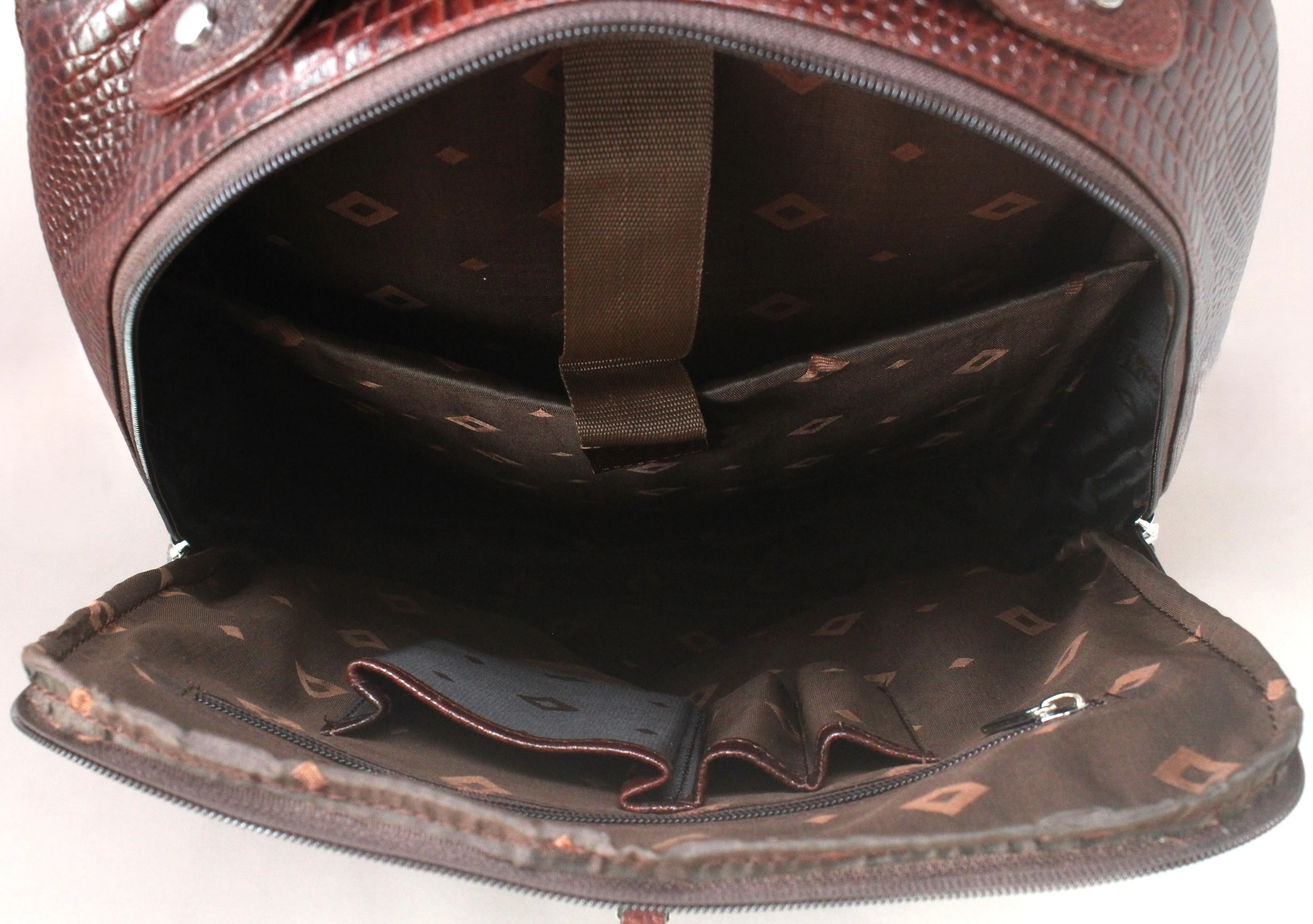 Taha Genuine Leather Backpack Brown