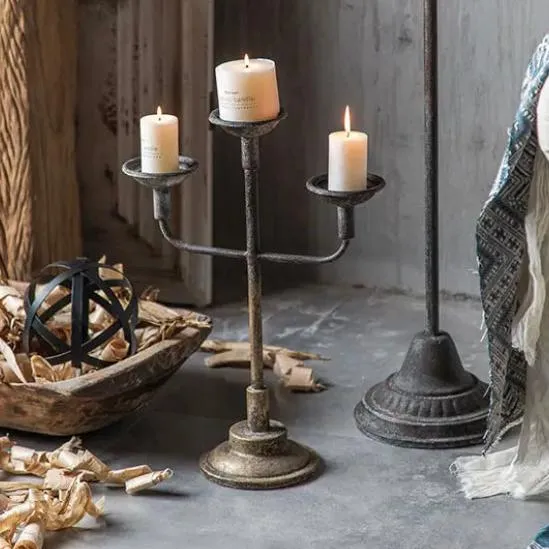 Tall Candle Holders European Wrought Iron 5 Arm Candelabra Table Centerpieces Creative Candle Stand