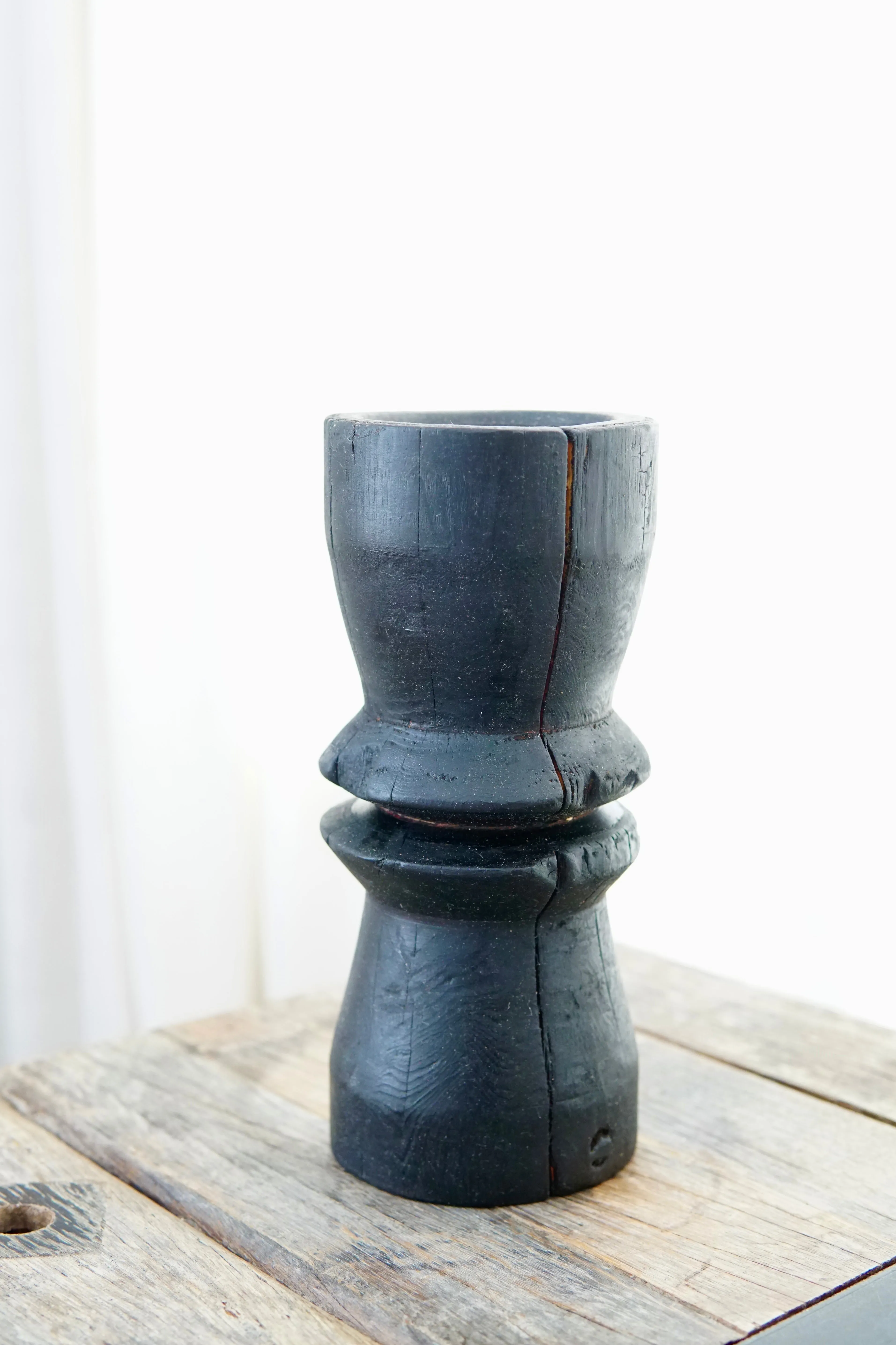 Tall Yakisugi Candle Holders