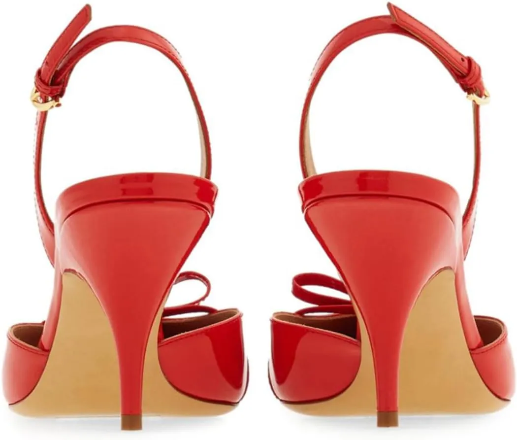 Tang'scuisins Women Closed Pointed Toe Adjusatable Strap Buckle Sandals Slingback Bowknot Mid Cone Heels Fashion Club Party Wedding Shoes Size 4-16 US