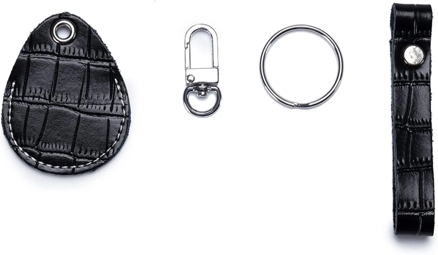 Temvue Access Card Holder RFID Key Fob Bag Leather Airtag Holder Keychain NFC Smart Key Tag Card RFID Pod