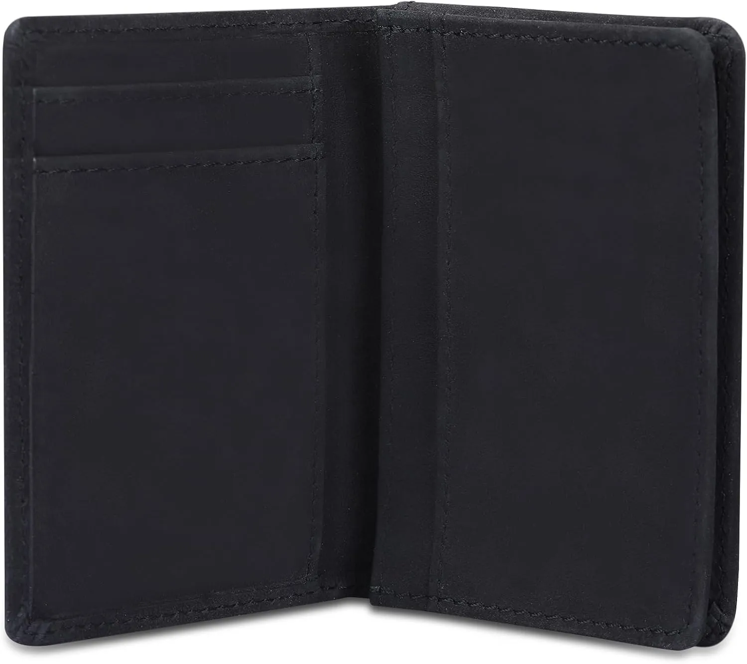 The Antiq Premium Leather Card Wallet, RFID Blocking Expandable Business Card Case, Bifold Card Holder for Men and Women, Men's Purse, Wallet for Men (Business Card Wallet, Black)
