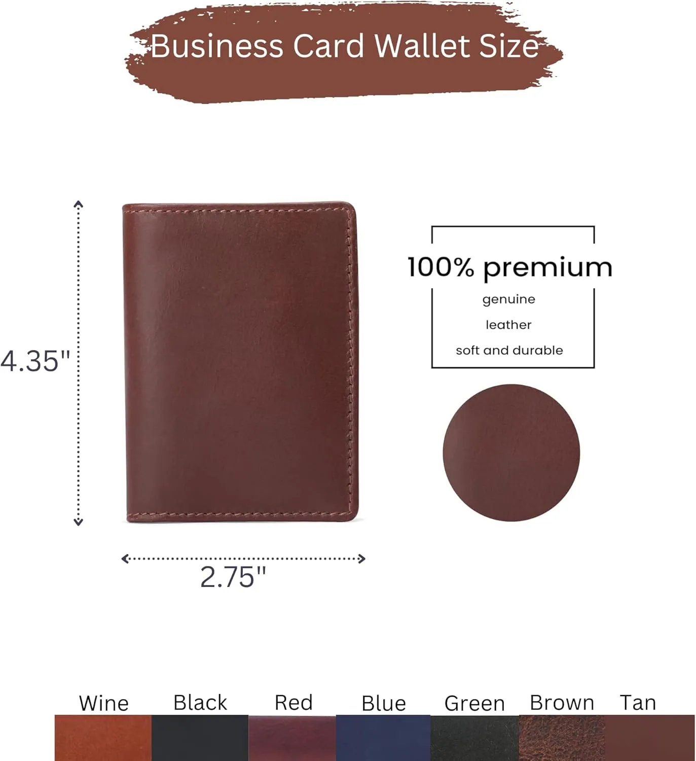 The Antiq Premium Leather Card Wallet, RFID Blocking Expandable Business Card Case, Bifold Card Holder for Men and Women, Men's Purse, Wallet for Men (Business Card Wallet, Black)